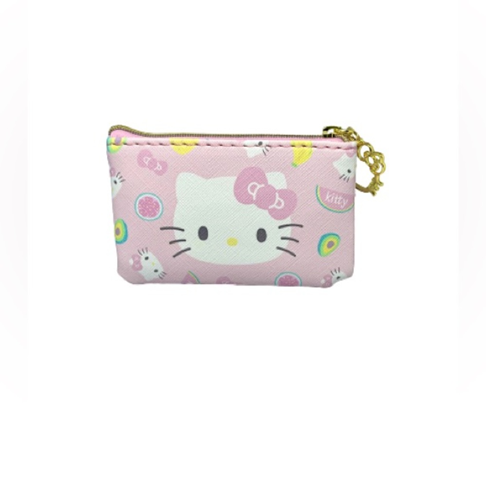 NEW Sanrio Hello Kitty Pink Fruity Girls PU Leather Coin Purse